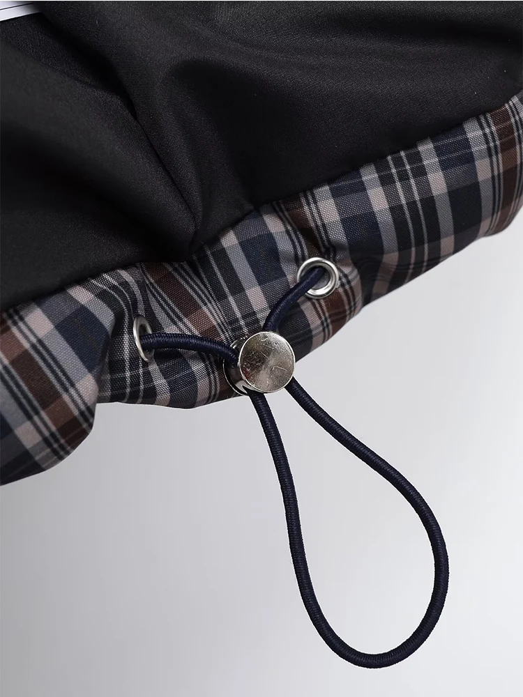  Casual Plaid Cotton Jacket For Woman Long Sleeves Loose Zipper Coats With Pocket Casual Street Versatile Winter New Warm Jacke