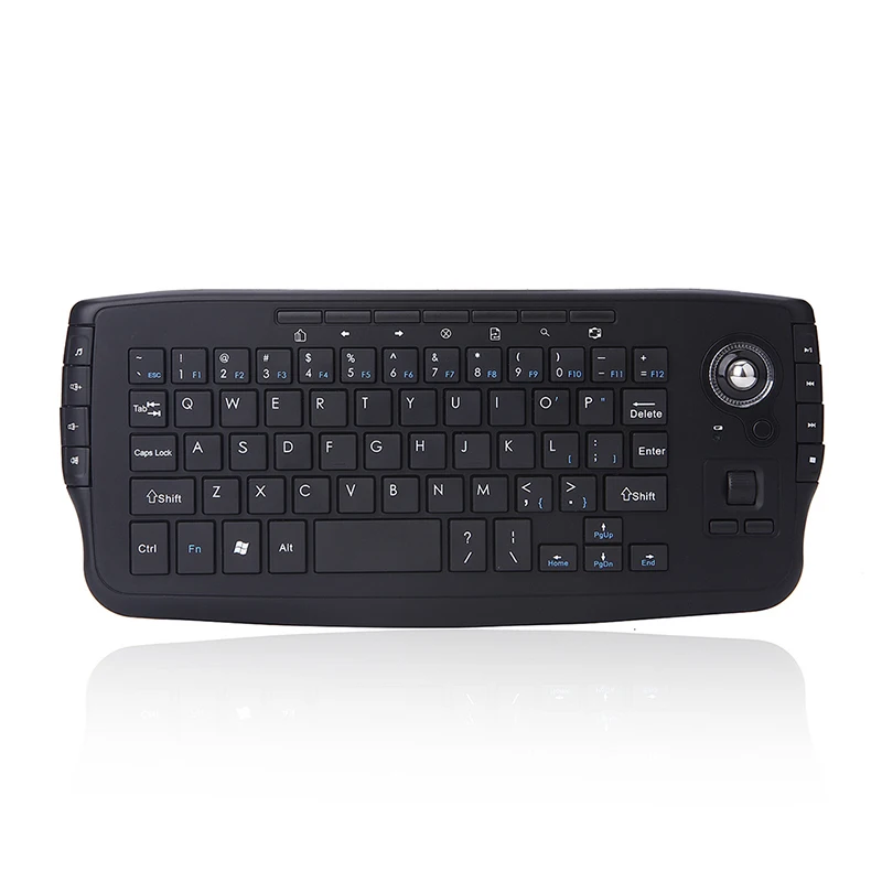 Rússia Espanha 2.4g Trackball Teclado sem Fio com Trackball e Scroll Wheel Mini Teclado Usb para Computador Portátil Computador Caixa de tv