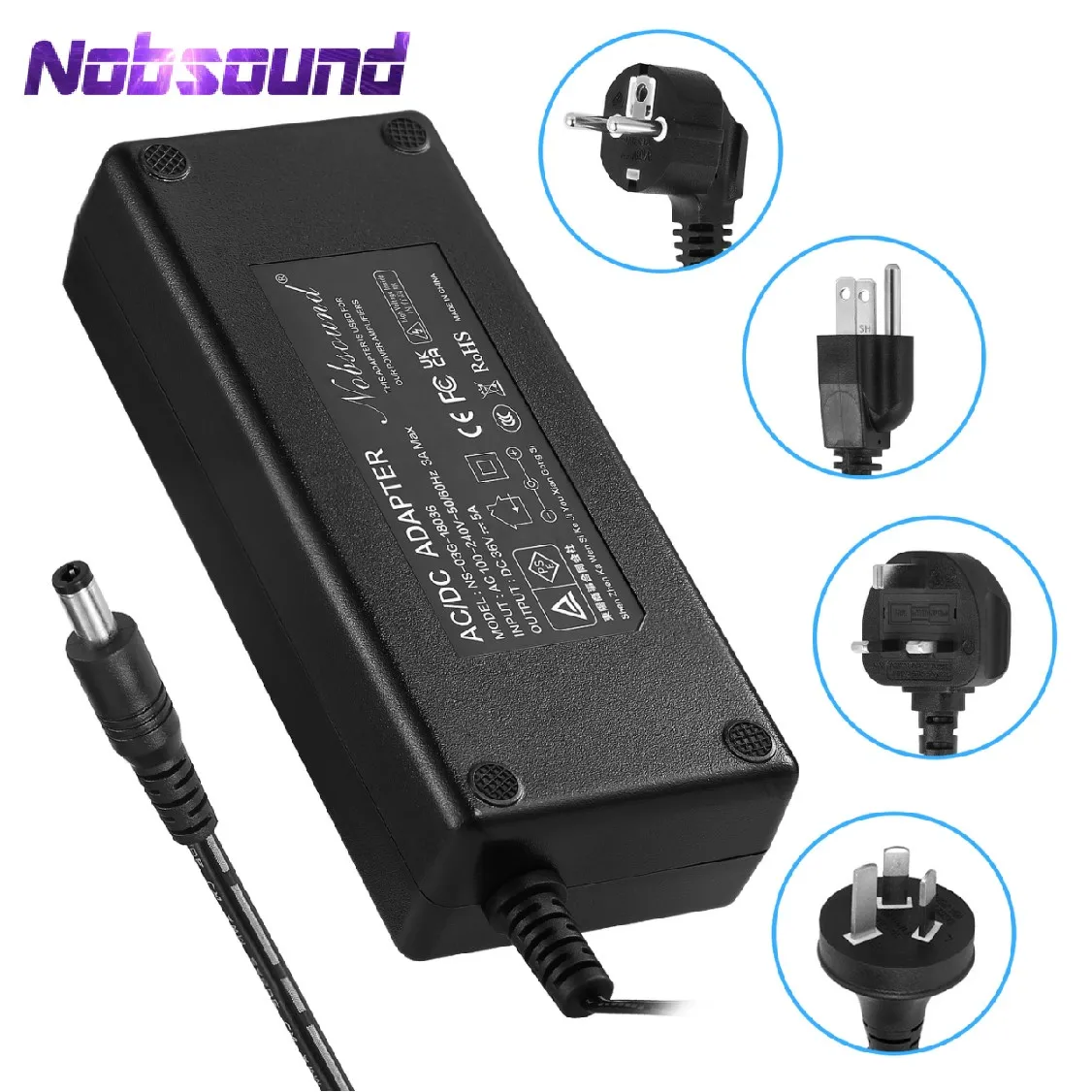 Nobsound AC 100-240V DC 36V/5A 180W Power Supply Adapter PSU Charger for  Amplifier/Speaker/Computer/Monitor US/EU/UK/AU Plug _ - AliExpress Mobile