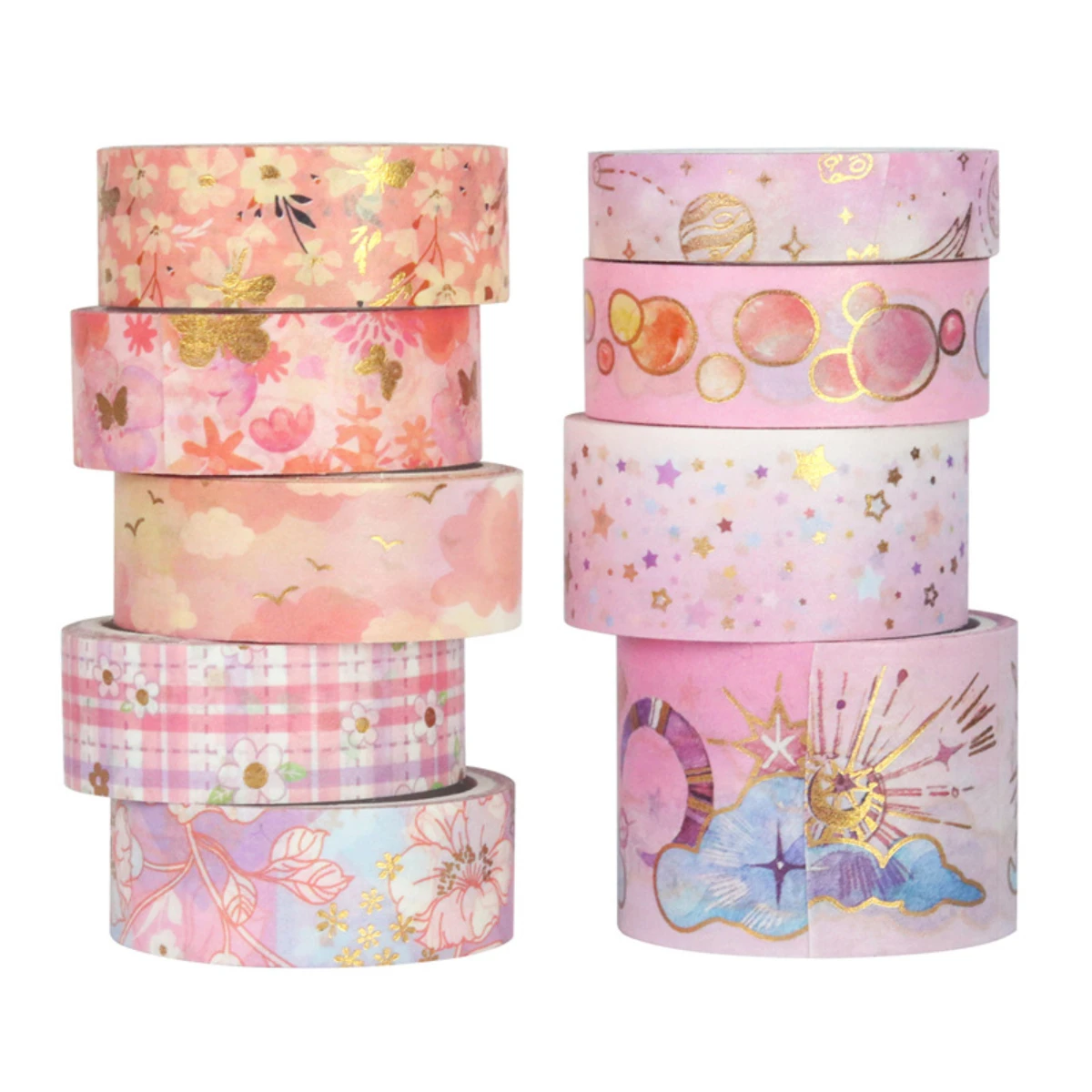 9 pcs/set Sweet Memories Gilding Washi Tape Set Scrapbooking Diy Journal Stationery Deco Art Supplies Masking Tapes Gift 4