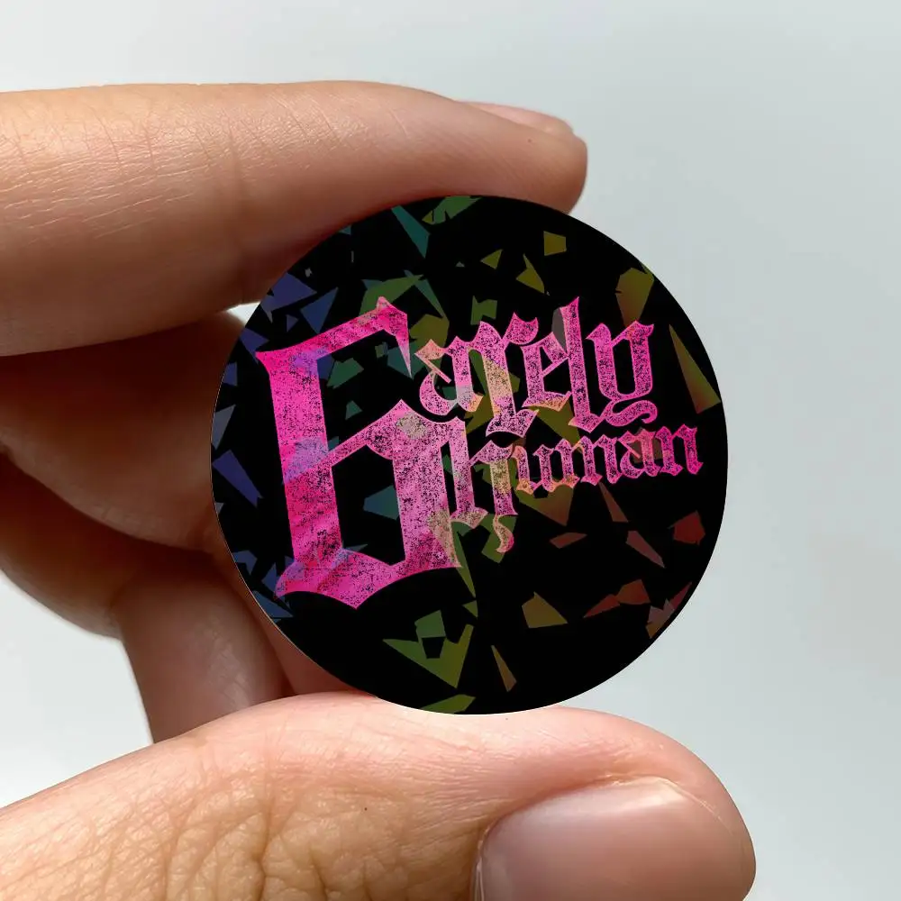 래퍼 6ArelyhumaN-N 백팩 액세서리용 라운드 배지 레이저 라펠 핀 쥬얼리 선물