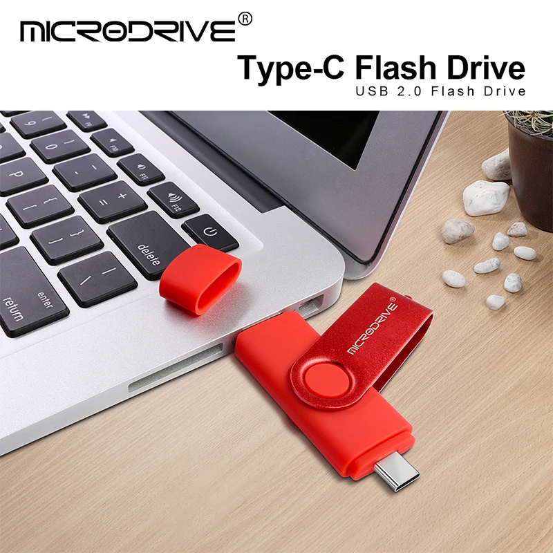 OTG 2 IN 1 Pendrive 128GB 64GB 32GB 16GB USB2.0 Memory Disk Application Type-C USB Key Flash Stick usb flash drive,flash drive,type c pendrive