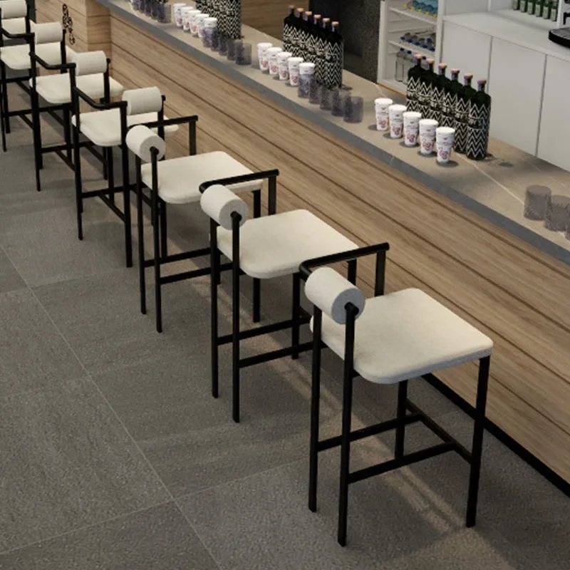 New Simple Industrial Style Bar Chair Nordic Home High Stool Bar High Foot Front Desk Chair Counter Stool