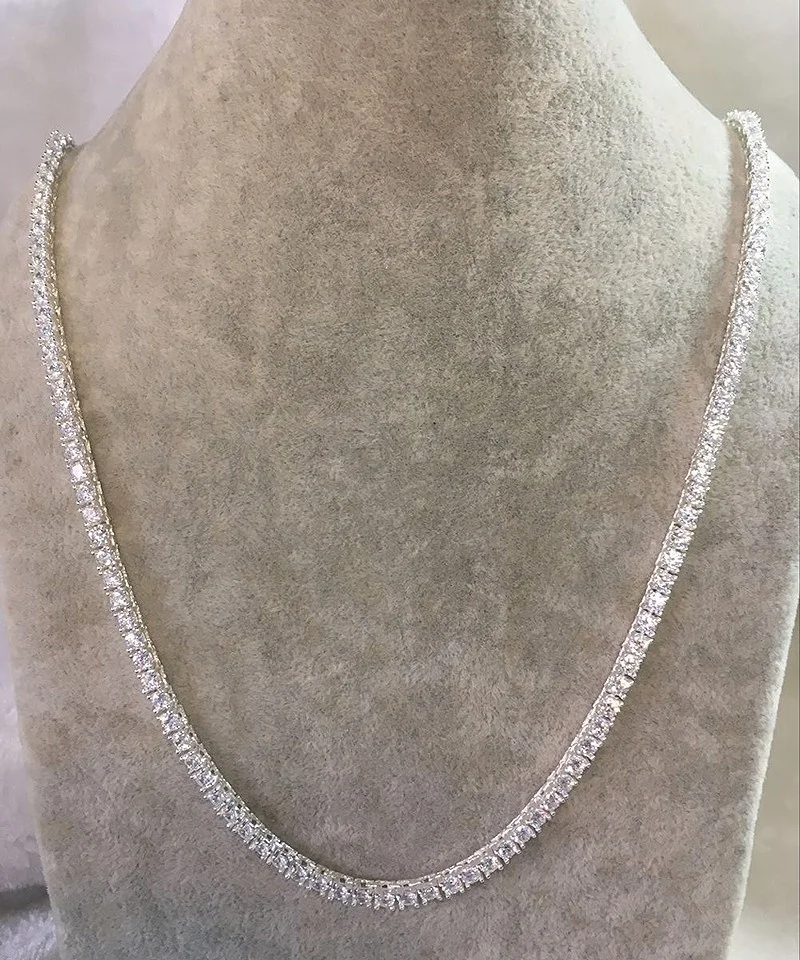 60cm 3mm 925 Sterling Silver Tennis 