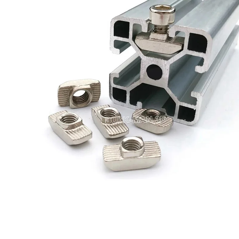 20Pcs/Lot Stainless Steel M4/M5/M6/M8 for 20/30/40/45 Series Slot T-nut Sliding T Nut Hammer Drop In Nut Fasten Connector