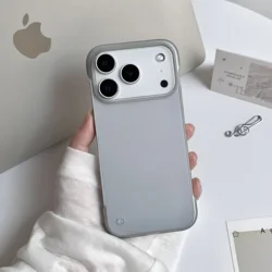 Ultra - Thin Frameless Glossy Hard Matte Slim Breathable Case - iPhone 15 Plus (Black)