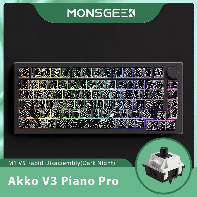Akko MonsGeek M1 V5 لوحة المفاتيح الميكانيكية تفكي...