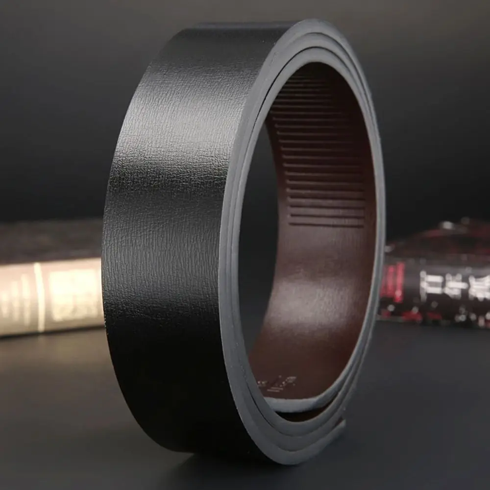 Genuine Leather Belt Black 3.2cm Wide Classic Luxury