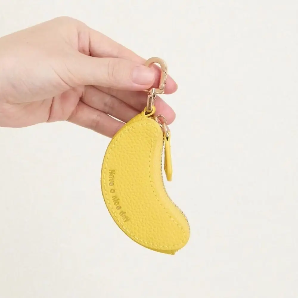 Funny Fruit Banana Shape Coin Purse Mini Key Bag Wallet Keychain Headphone Bag Multifunctional Bag Pendant Gift