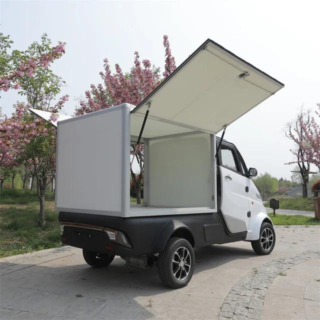 2200W 60V100A 2 Seat 2 Door Electric Mini Cargo Transport lorry Box Truck Electric Van Express