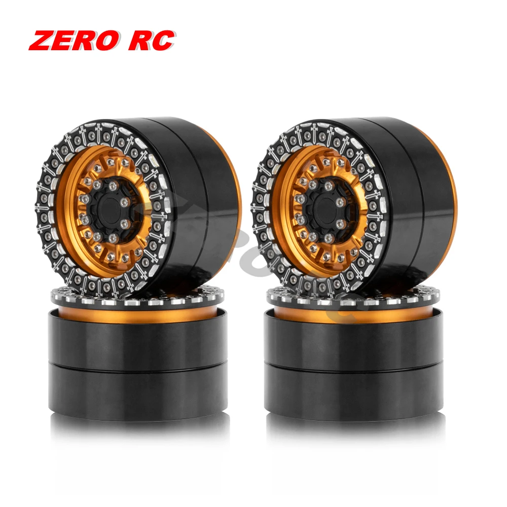 1/10 rockクローラー-合金車のホイール,2.2インチ,軸流用,scx10