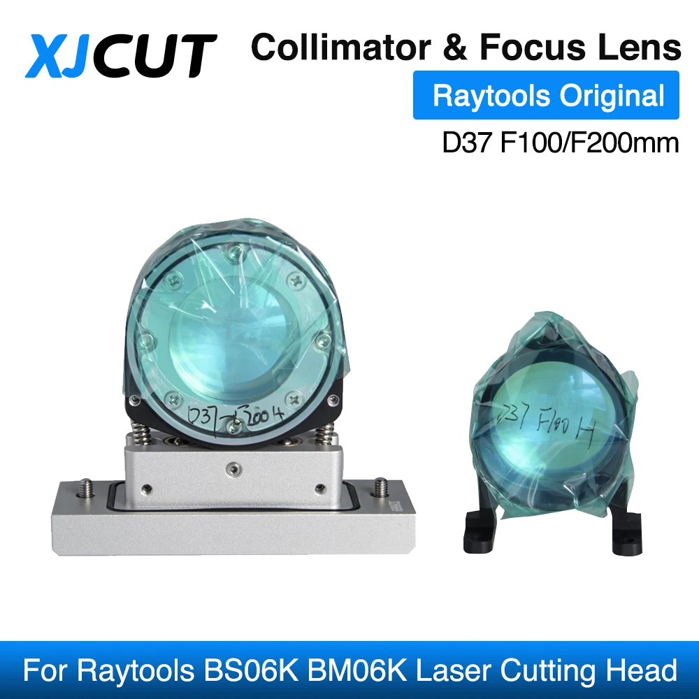 

XJCUT Raytools Original Focus Collimator Lens D37 F100/200mm 120BS3600Z 120BT0300Z for Raytools BS06K BM06K Laser Cutting Head