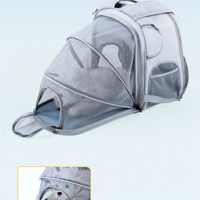 Title 3, Pet Backpack Expandable Bag Large Capacity Brea...