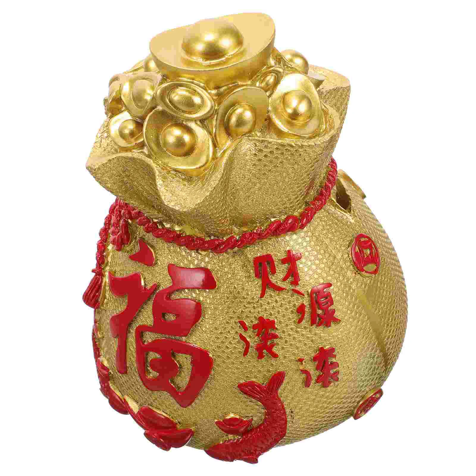 

Piggy Bank Coin Resin Storage Jar Coins Container Crafts Lucky Bag New Year Break Open