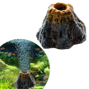 Aquarium Volcano Shape Air Bubble Stone Oxygen Pump Decoration Bubble Stone Tank Plate Air Pump Aquarium Fish Tank Decoration