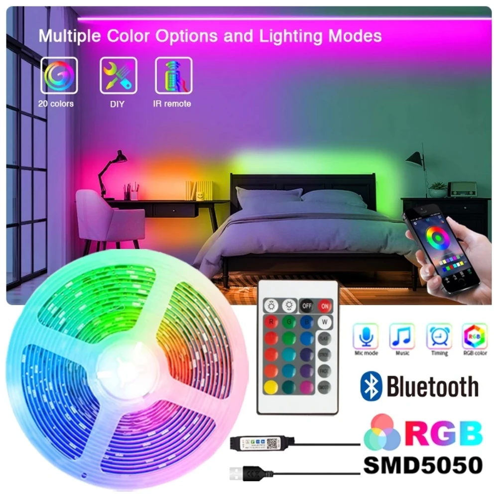 

Светодиодная лента 5050 RGB, 5/10 м