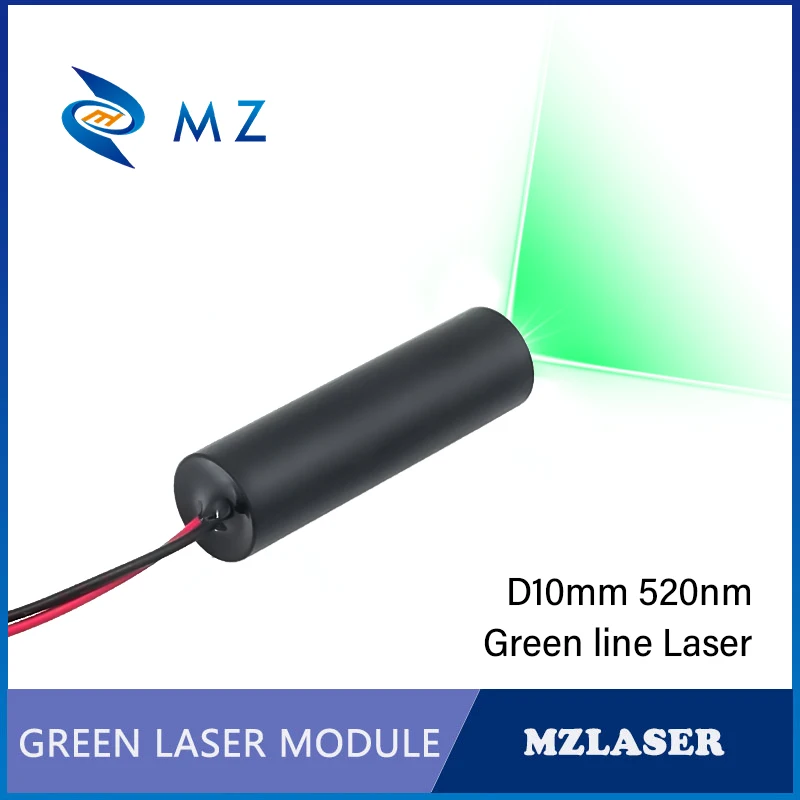 콤팩트 그린 라인 레이저 다이오드 모듈 520nm D10mm 5mW 3V 5V 12V 24V 고정밀 산업용 목공 기계용