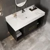 40 Inch Modern Wall Mounted Bathroom Vanity with Ceramic Sink. Quick Assembly Solid Wood Floating Bathroom Vanity Cabinet 3