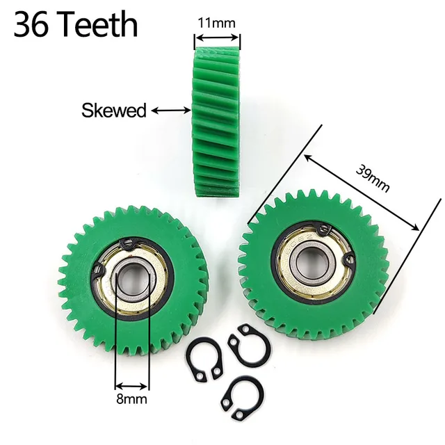 え*び様 マグトラ 36T Green Skew Gear for Xbird Electric Bicycle OD39mm 36