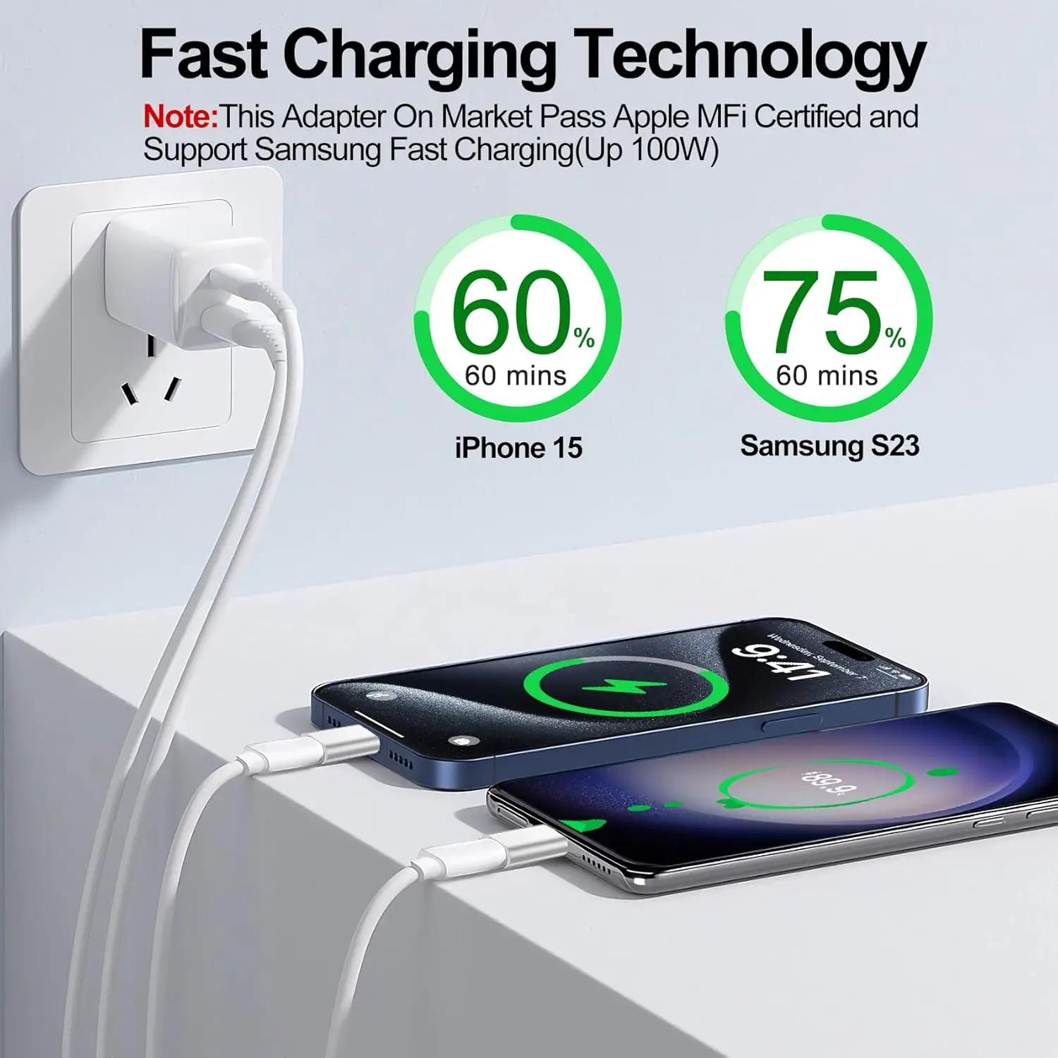 5-Pack Lightning to USB-C Charging & Data Sync Adapters