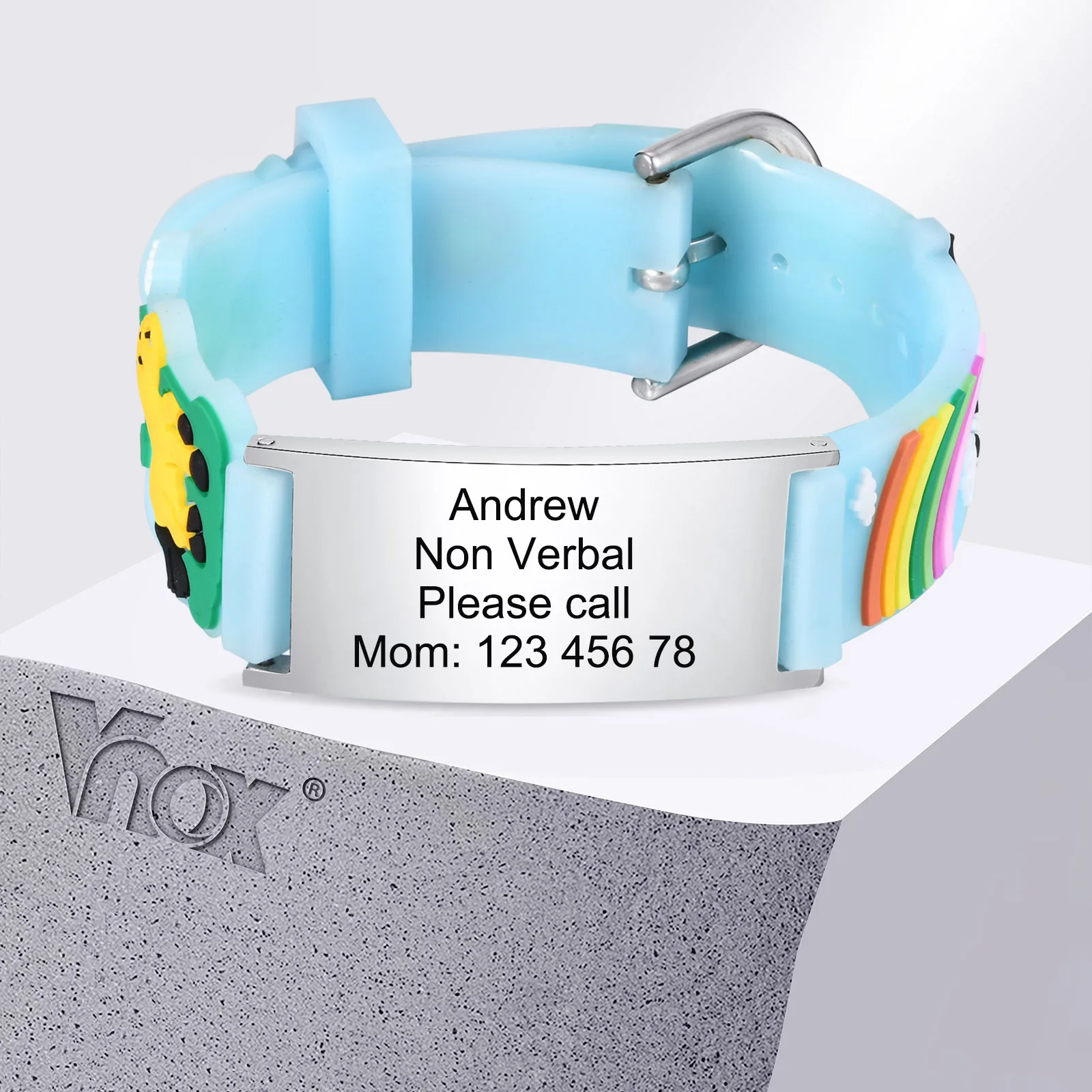 Bracciale Medico Personalizzato In Acciaio Inossidabile - Incisione Laser Per Emergenze, Regolabile