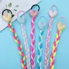 Synthetic Girls Braided Ponytail Love Heart Sequined Colorful Braid Headband Hair Ornament Rubber Bands Kids Cartoon Ponytail 3
