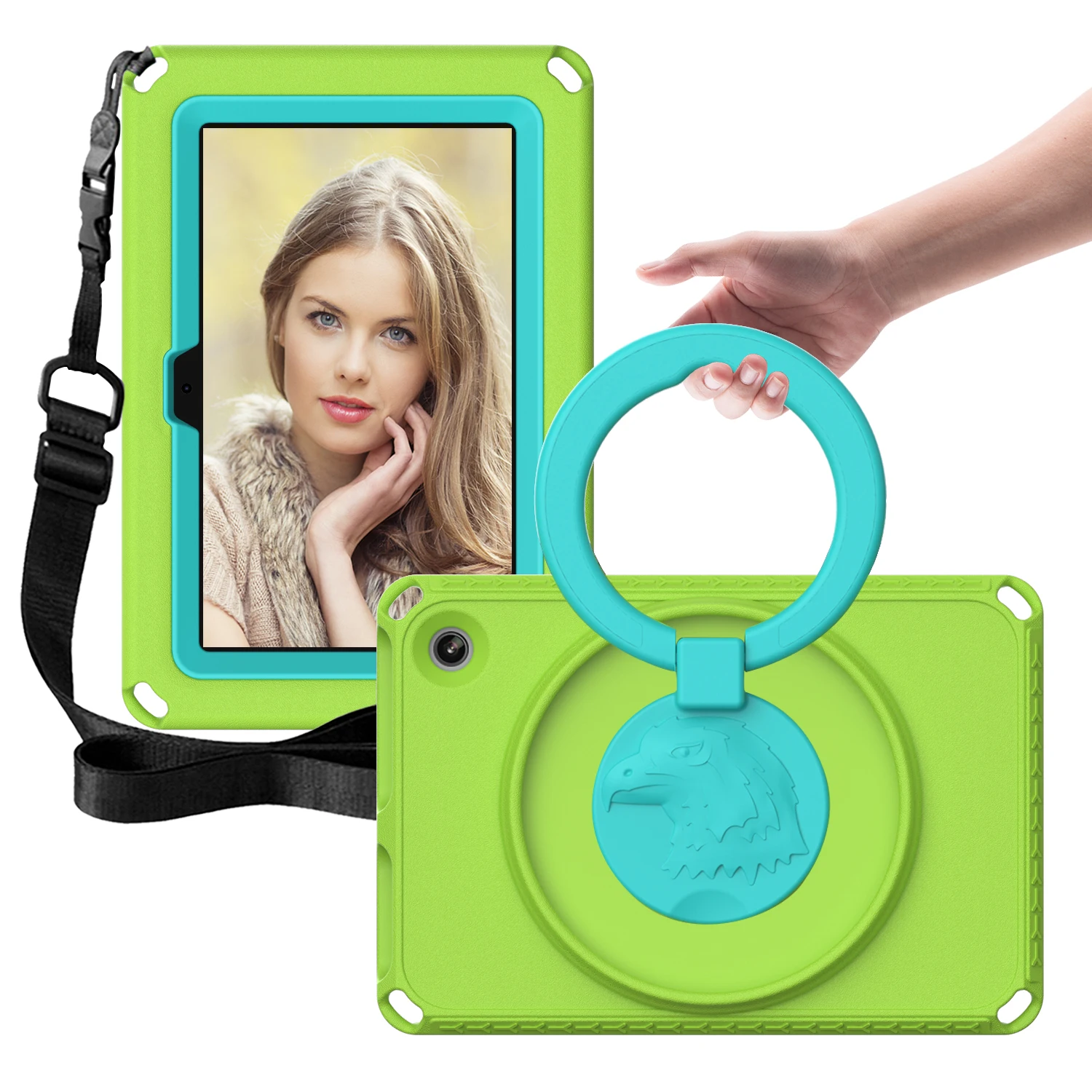 Enhanced Tablet Case: 360° Rotating, Dustproof & Waterproof, Double-Layer Protection, Shockproof Cover