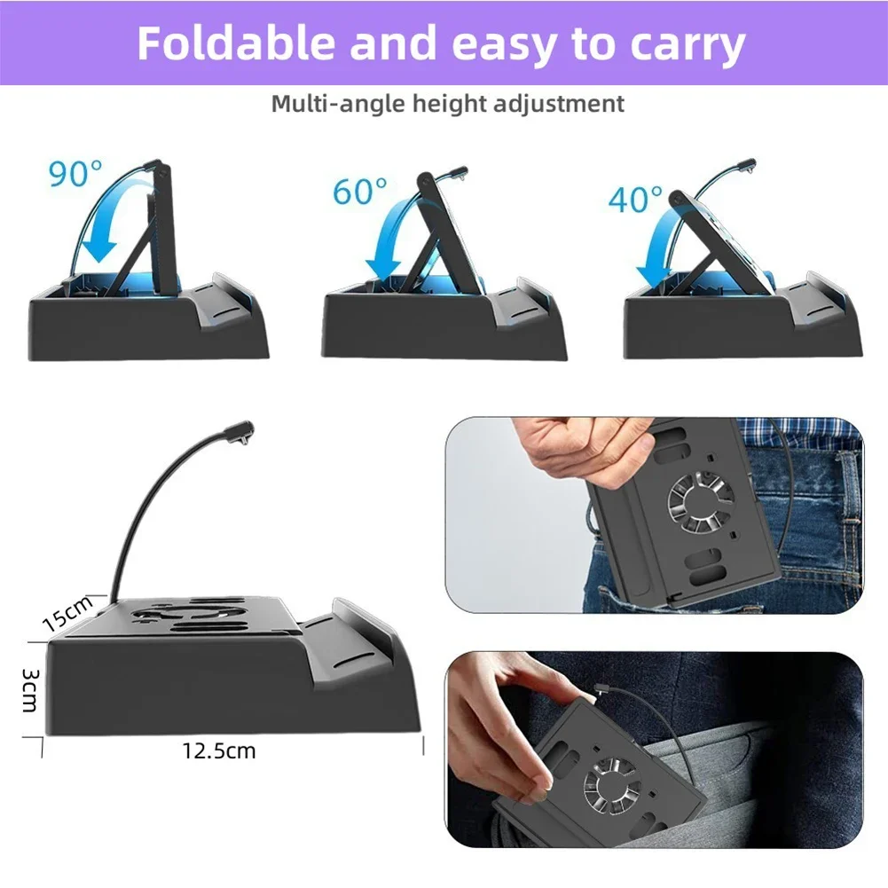 Charging Dock Cooling Portable Charging Stand Charging Station for Switch 2 Game Console