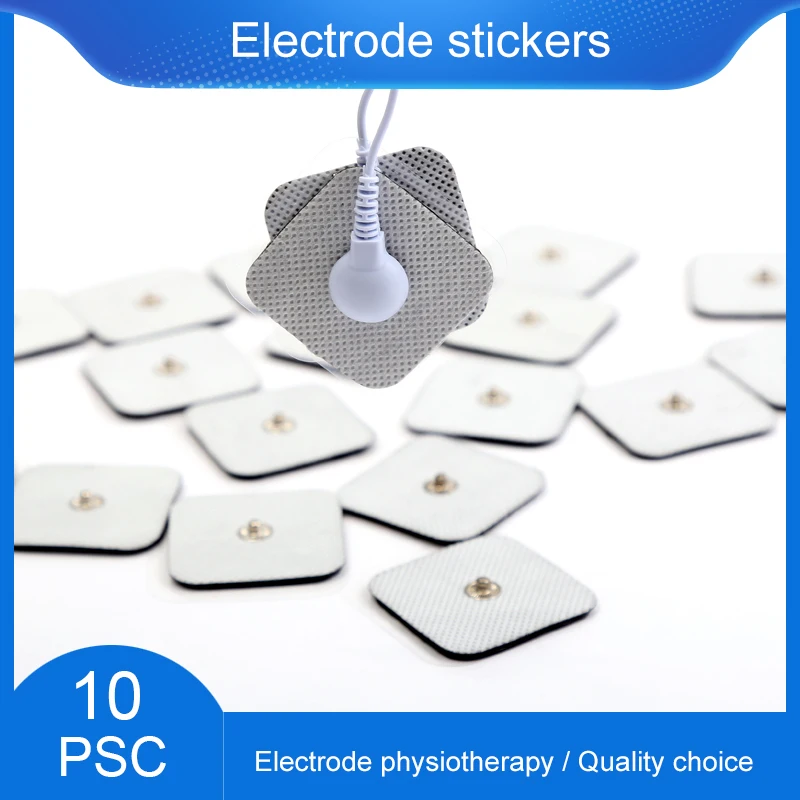 Electrode Pad Sticker Electrode Snaps Nerve Stimulator Self-adhesion for EMS Tens Unit Electrical Muscle Stimulator 4*4cm