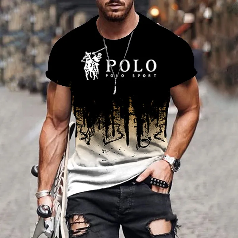 تي شيرت رجالي طباعة رسومات ثلاثية الأبعاد ملابس عص...