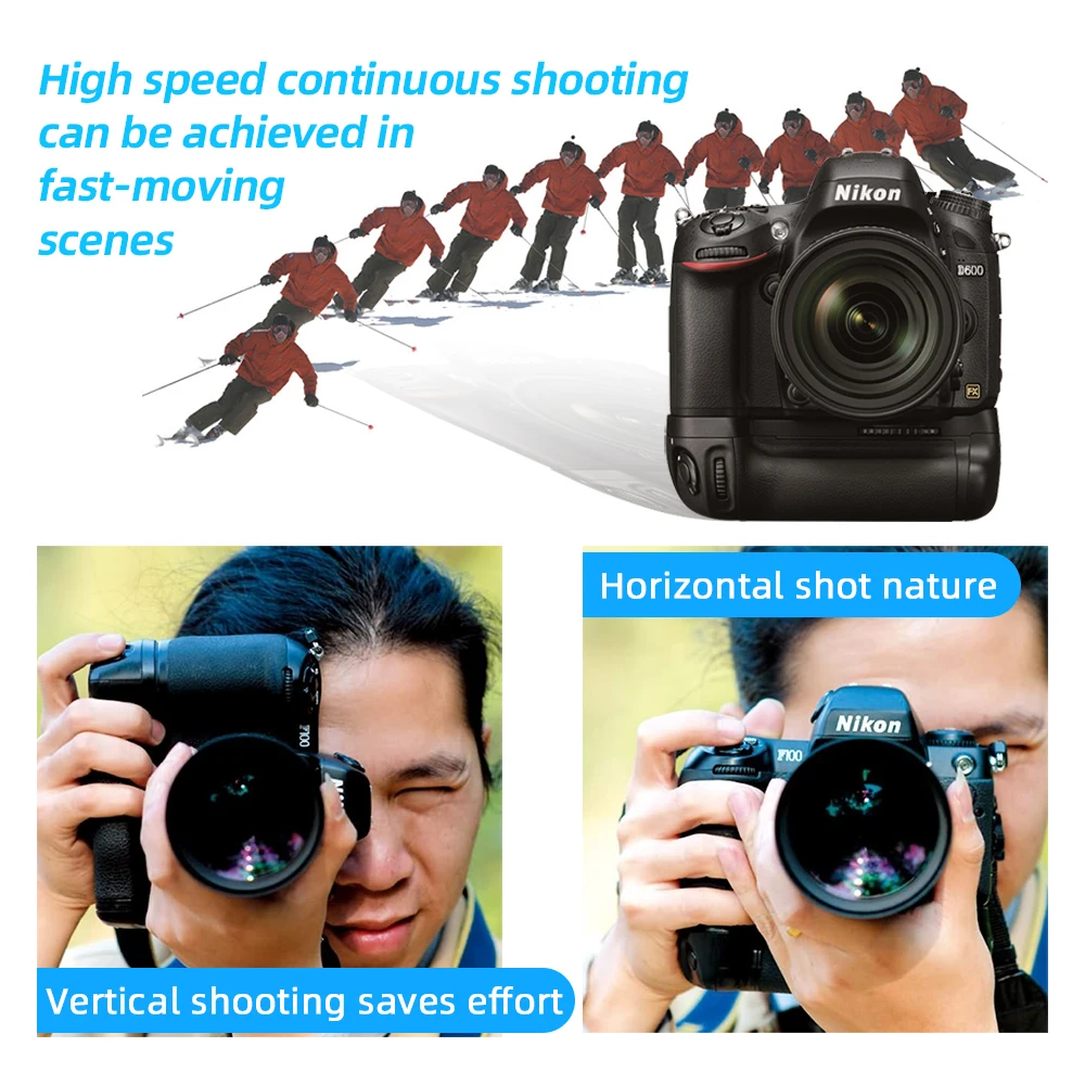 Description Picture 5 of itemPixel MB-D14 DSLR Battery Grip for Nikon D600/D610 Camera Grip Holder Shutter Release Button Nikon Battery Grip