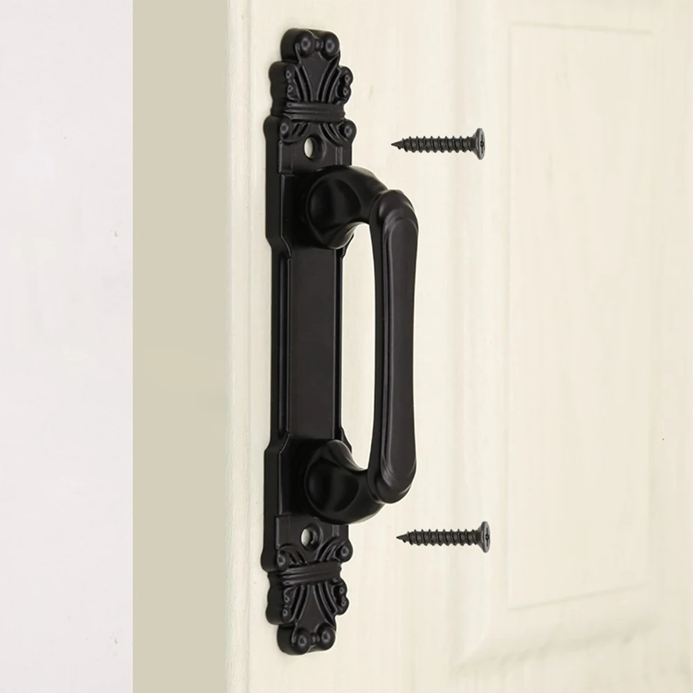 Antique Metal Door Knob Heavy Duty Vintage Hammered Black Solid Cast Iron Sliding Door Handle Handle Grip door handles