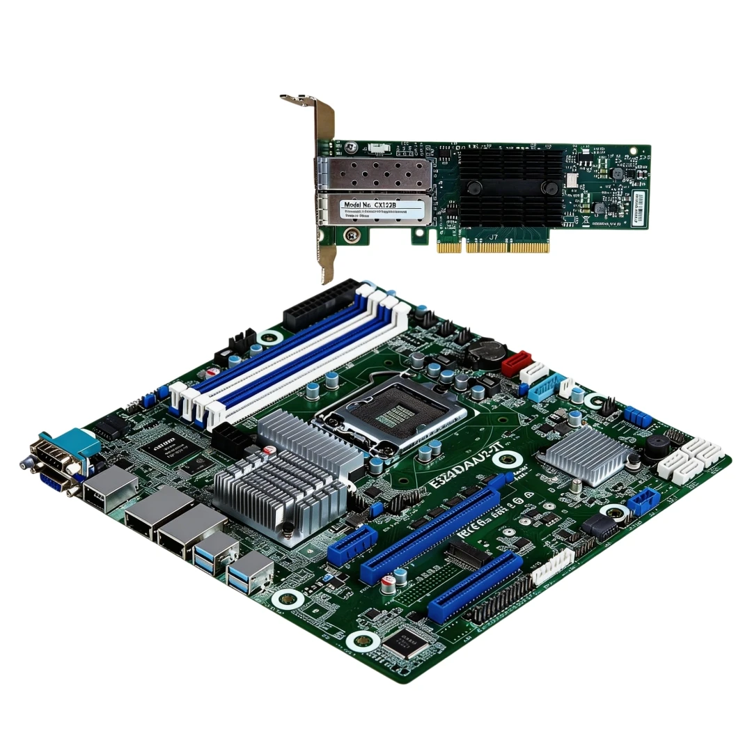 거의 새것 같은 멜라녹스 MCX312A-XCBT ConnectX-3 이더넷 듀얼 SFP+ 포트 어댑터 카드, PCIe 3.0 x8 8GT/s