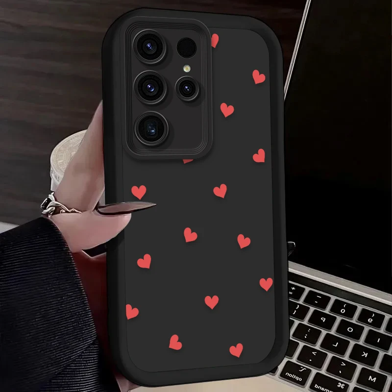 Black Small Love Heart Design Phone Case Cover