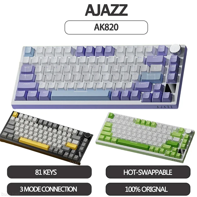 Ajazz-Ak820-Mechanical-Gaming-Keyboard-3-Mode-Usb-2-4g-bluetooth ...