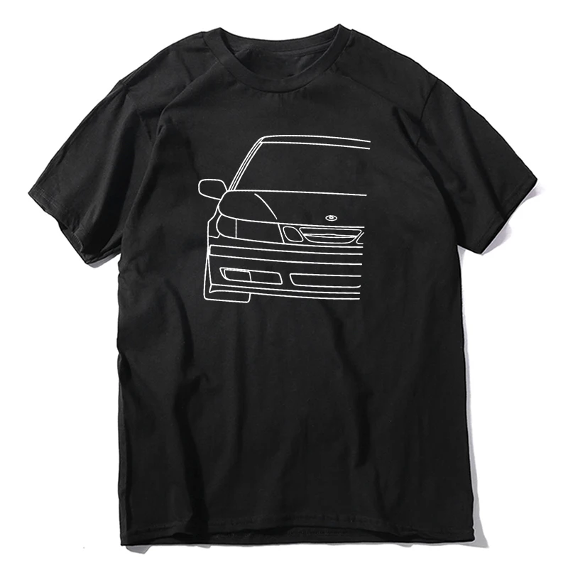 

Футболки, новинка Saab 9-5 1997-2001, предфазная работа, белые полосы, свиа, искусственные животные для мужчин