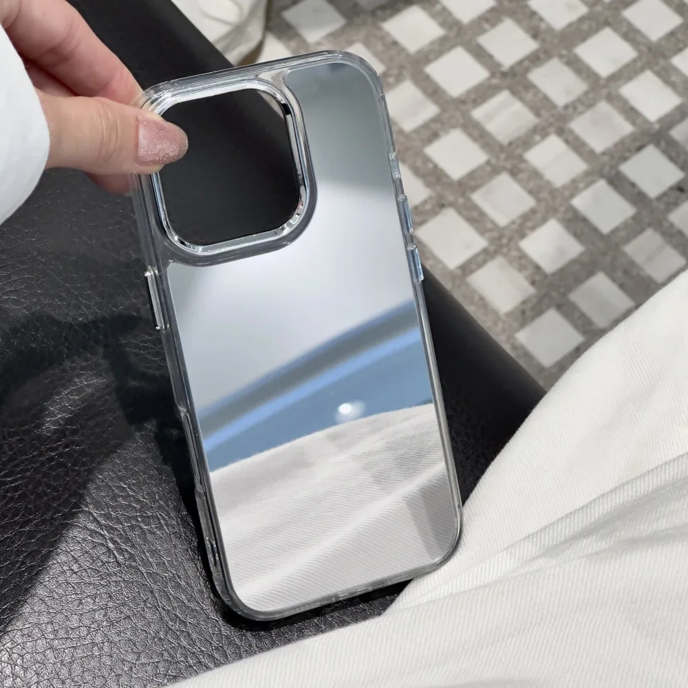 Plating Mirror Ultra Thin Shockproof Acrylic Phone Case with Makeup Feature