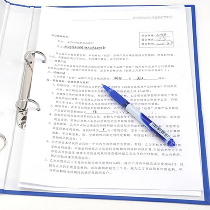 2 홀 3 홀 바인더 12x9.6inch hold 220 시트 프리젠 테이션 폴더 방수 파일 주최자 사무실 학교 D2RC