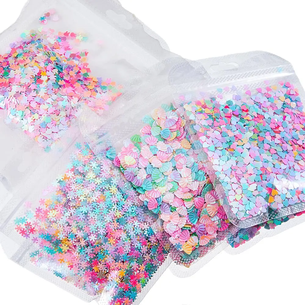 20G Glitzer Herz Stern Buchstabe Muschel Glitzer Pailletten für Epoxidharz Füllmaterial für DIY Schmuckherstellung Silikonform – Detail 2