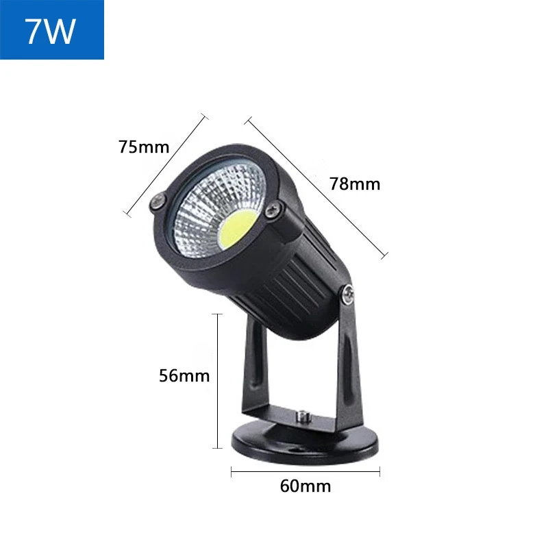 thumbnail image 1 of Luces LED para jardín, para exteriores, IP65, lámpara de césped resistente al agua, 220 V, 12 V, 24 V, 7 W, 10 W, 15 W, focos LED para caminos de jardín, 1 of 5