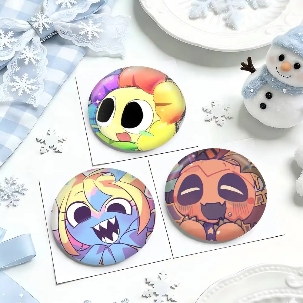Colorful Cartoon Round Brooches - Fun Accessories & Jewelry Badge Gifts