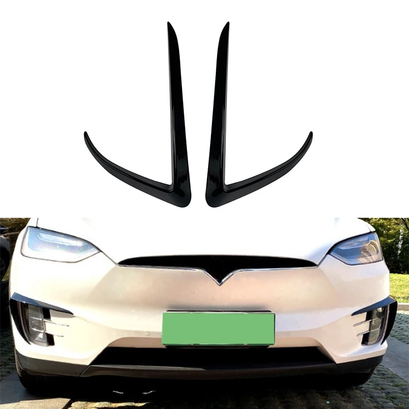 

For Tesla Model X 2015-2020 front bar wind knife fog light frame front wind knife exterior decoration car sticker modification