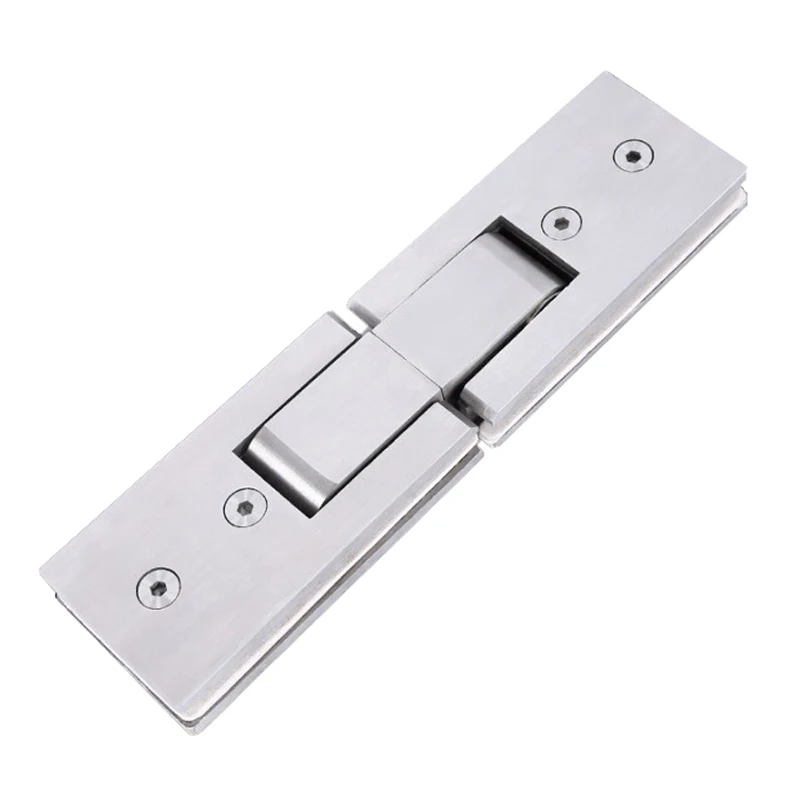 

304 Stainless Steel Precision Casting Frameless Shower Glass Door Hinges 180° Glass to Glass Clamps Glass Fixed Brackets Brushed