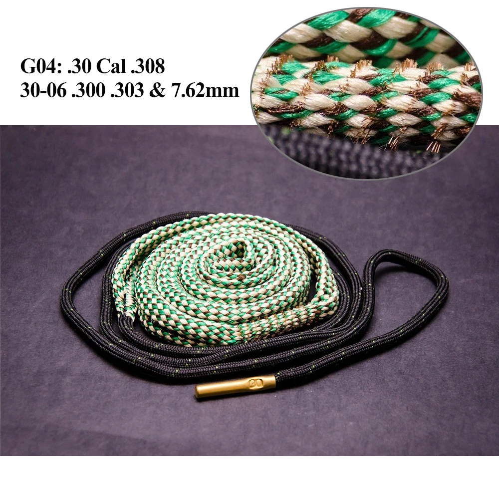 Hunting Gun Bore Cleaner .22 Cal.223 Cal.38 Cal& 5.56mm 7.62mm 12GA Gun Cleaning Kit Tool Rifle Pistol Shotgun Barrel Clean Rope