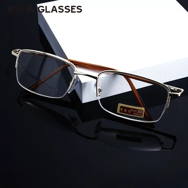 Occhiali Da Lettura Con Lenti In Vetro Reale Occhiali Da Lettura Uomo Donna Quadrata Full Frame Occhiali Presbiteri Antigraffio Dioptero 15 20 25 - Foto 6