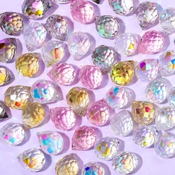 Radiant Crystal Strawberry Faceted Glass Beads for DIY Jewelry - 50PCS (Mixed)