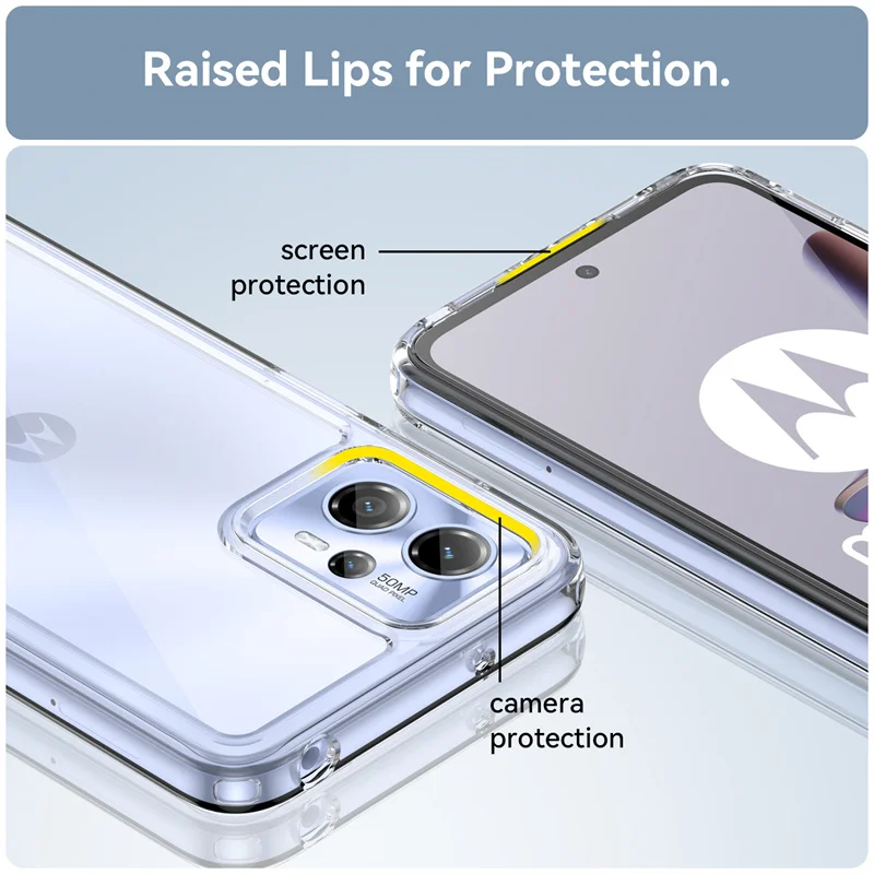 Custodia per Motorola Moto G13 / G23 / G53 5G Cover SILICONE TPU GEL + VETRO