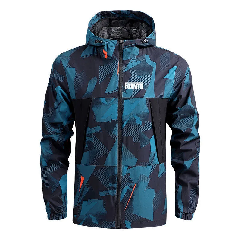 FOXMTB Motorcycle Windbreaker Waterproof MTB Cycling Rain Jacket Mens Mountain Bike Clothing Cycle Coat Chamarra Ciclismo Hombre