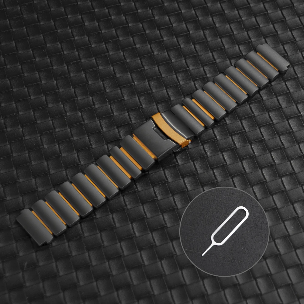 Premium Titanium-Silicone Wristband Strap - 22mm