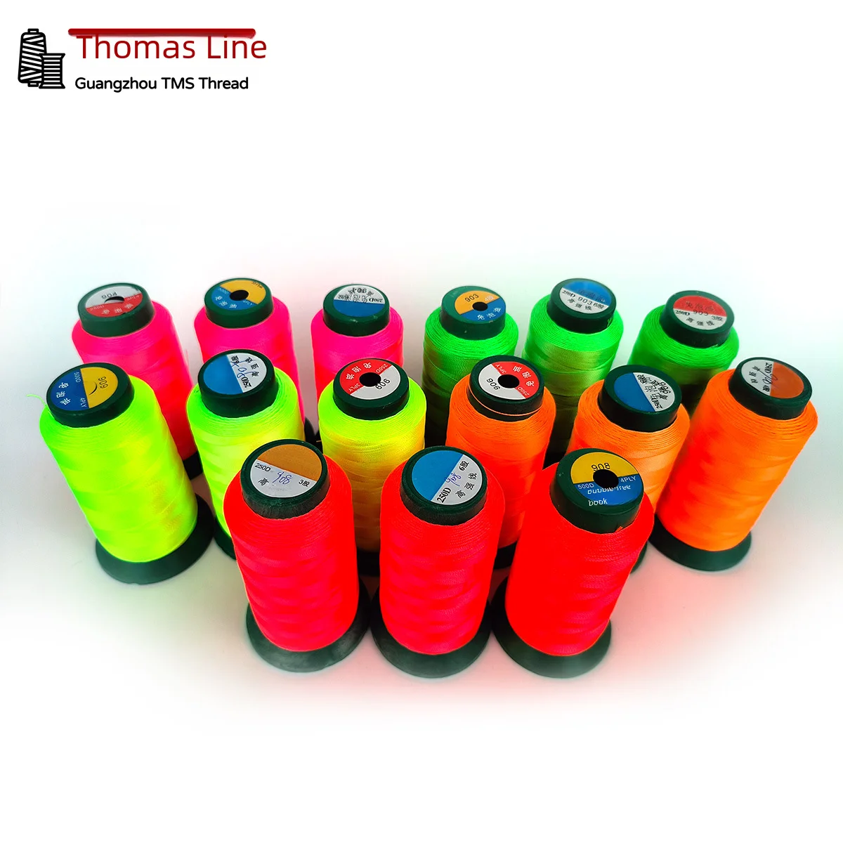 High Strength Polyester Thread 3 Strands 250d High Speed Nylon Bag Sewing Thread Fluorescent Line Garment Accessories